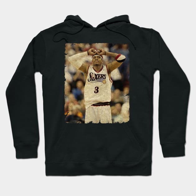 Allen Iverson in Philadelphia 76ers Hoodie by MJ23STORE